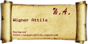 Wigner Attila névjegykártya