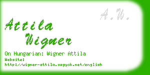 attila wigner business card